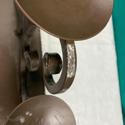 Large Metal Scroll Triple Candle Holder