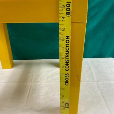 Primary Yellow Plastic Side Table
