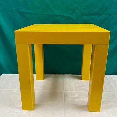 Primary Yellow Plastic Side Table