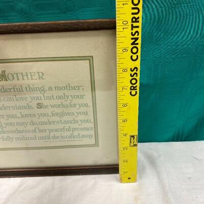 Vintage "Mother" Wall Art