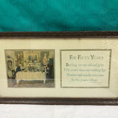 "For Fifty Years" Wall Art