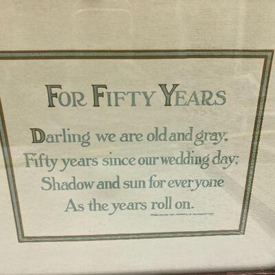 "For Fifty Years" Wall Art