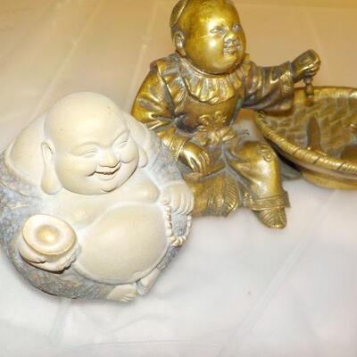 5  Stunning collector peces/ Murano, brass budda, paper weight, anne hathaway,