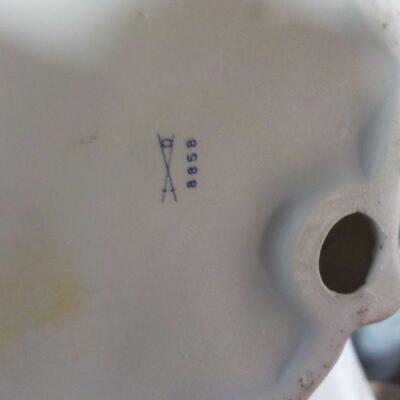 4 collector pieces Norman Rockwell bell, Hummel, Meissen, Brass Elephant.