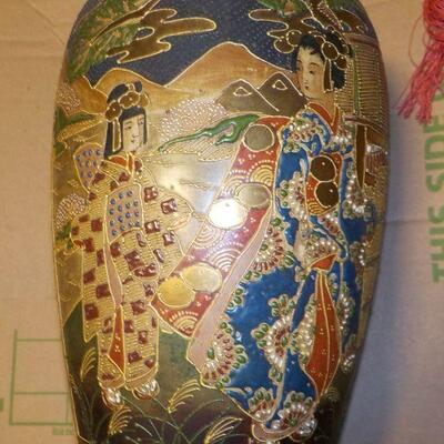 Vintage Stunning CloisonnÃ© Japanese Lamp and shade.