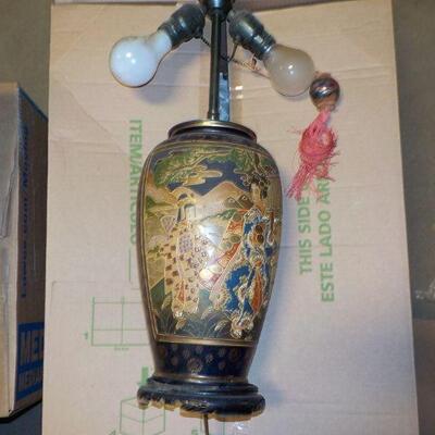 Vintage Stunning CloisonnÃ© Japanese Lamp and shade.