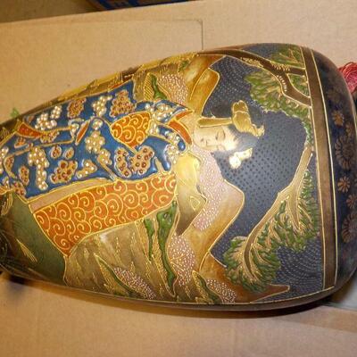 Vintage Stunning CloisonnÃ© Japanese Lamp and shade.