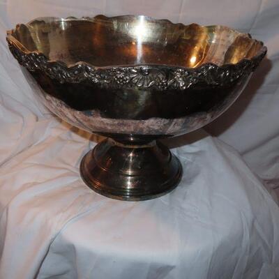 Silverplate punch bowl