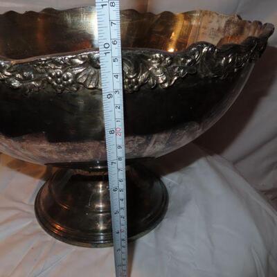 Silverplate punch bowl