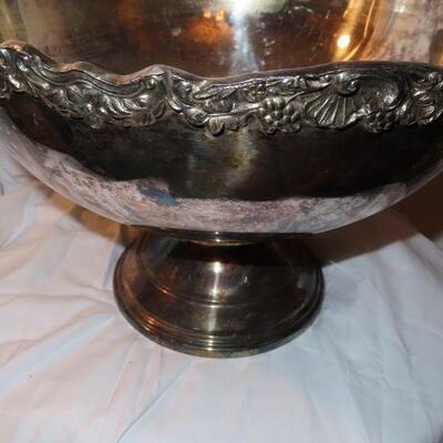 Silverplate punch bowl