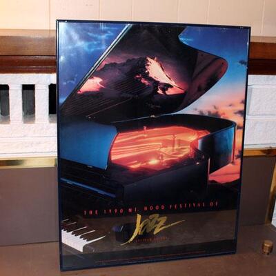1990 Mt Hood Festival of Jazz framed poster (#27)