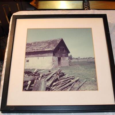 Pair Farm scene photographs, framed (#38,39)
