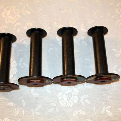 Four vintage wood spindles (#46)