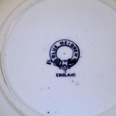 England Blue Meissen china, 8 bowls, one server (#58)