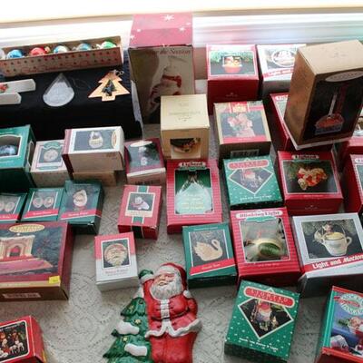 Table of 45 hallmark ornaments (#108)