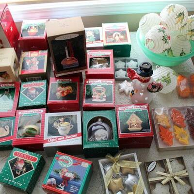 Table of 45 hallmark ornaments (#108)