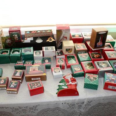 Table of 45 hallmark ornaments (#108)