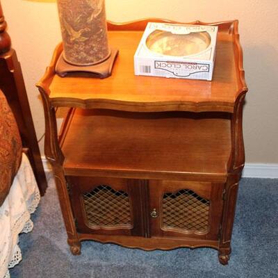 Pair walnut nightstands 21" x 16" x 29"