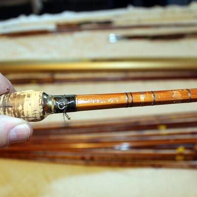 Prouter? 4 pc split bamboo fly rod, with Martin Reel (#139)
