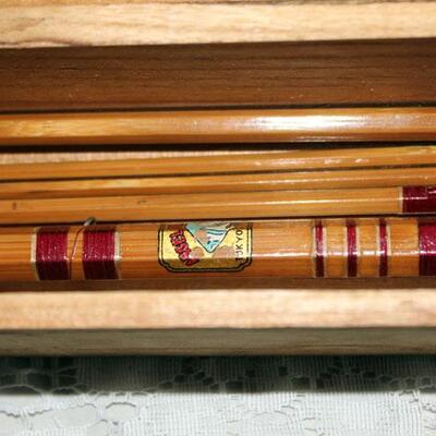 Angel Fisherman Japanese import split bamboo fly rod, original box (#143)