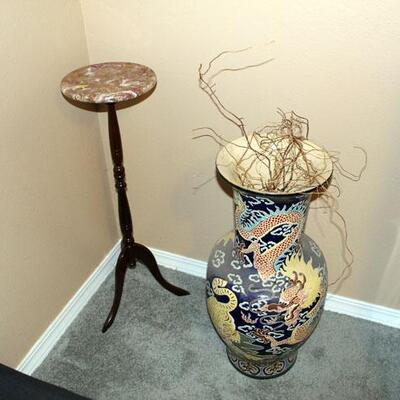 Contemporary marble top plant stand, 36" (#153)