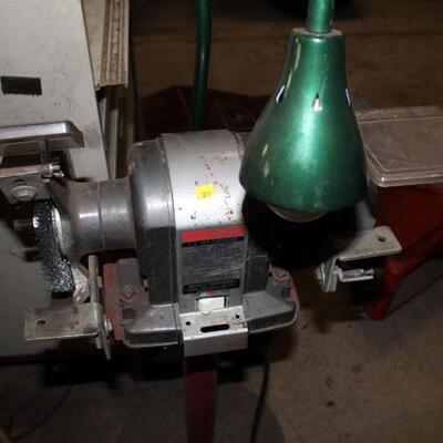 Craftsman grinder on a stand, partially disassembled (#255)