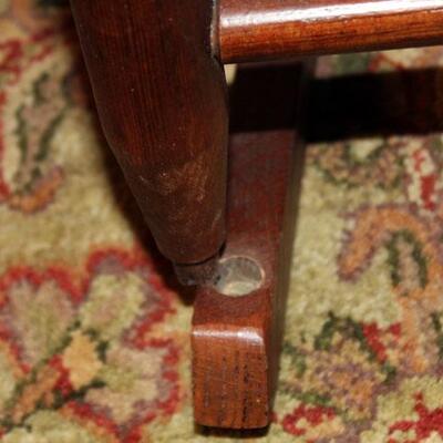 Oak rocker, wicker seat, needs minor repair (#274)