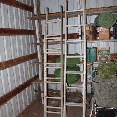 Two extension ladders