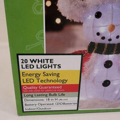 Lot 16: New LED Snowman + (2) Set of Wireless Wreath/Deco Lights  