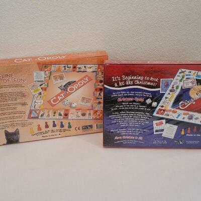 Lot 22: New CAT-OPOLY + CHRISTMAS-OPOLY Board Games