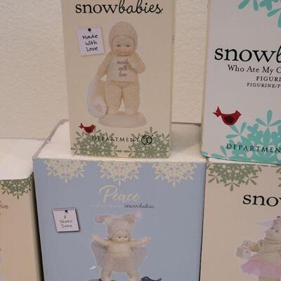 Lot 24: Assorted Dept. 56 Snowbabies Christmas Figures 