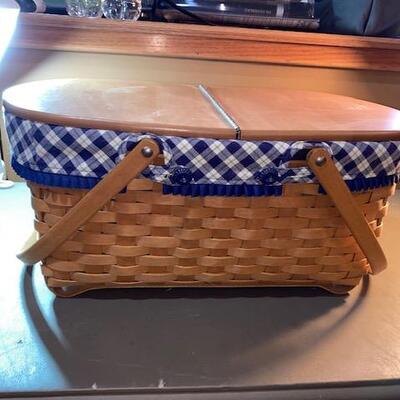 Lot 2-Longaberger Picnic/ Craft  Basket