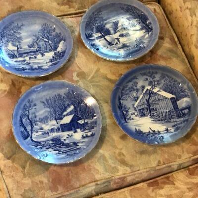 Currier & Ives 4 Plates