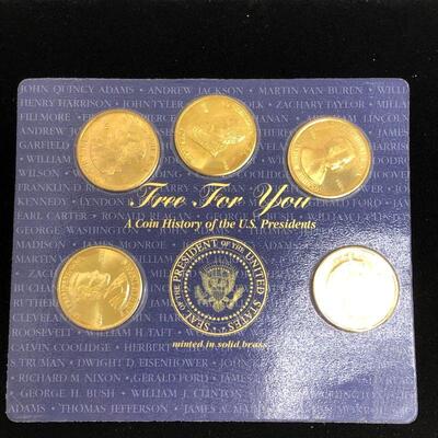 Lot 12 - 1997 Presidential Coins Solid Brass