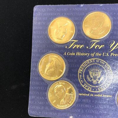 Lot 14 - 1997 Presidential Coins Solid Brass