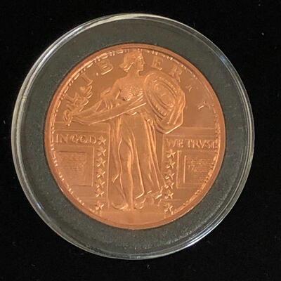 Lot 44 - Liberty 1 oz .999 Fine Copper Coin