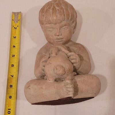 Lot 1: Austin Productions- Boy holding Bunny Statue