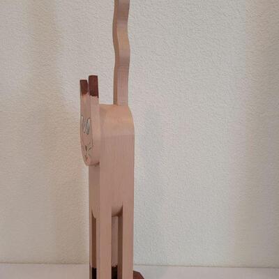 Lot 12: Vintage Wood Cat Doorstop 