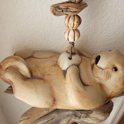 Lot 14: Artist Made Hanging Otter Sculpture 