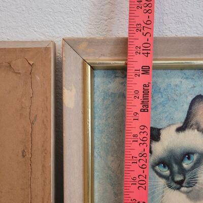 Lot 15: Mid Century Modern Art Crest Siamese Pictures (2)