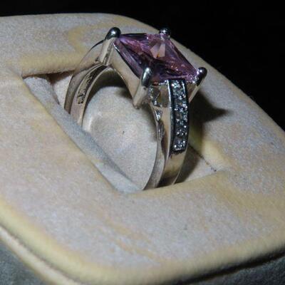 Pink Princess Cut Stone