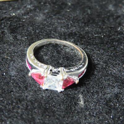CZ AND PINK ring