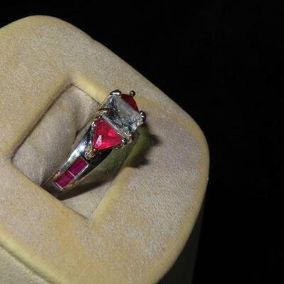 CZ AND PINK ring