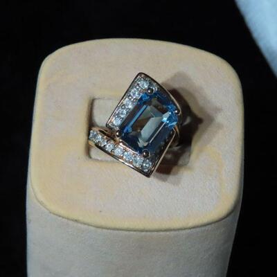 Aquamarine Cushion Ring