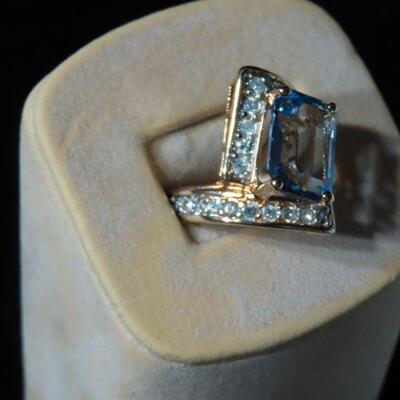 Aquamarine Cushion Ring