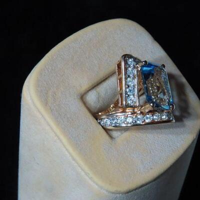Aquamarine Cushion Ring