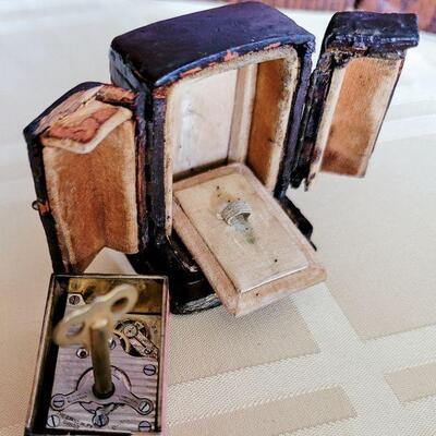 Lot 122: Tiffany &Co Clock case/ Guilloche Miniature clock WORKS!