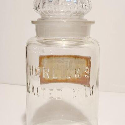Lot 133: Horlicks 1920s Apothecary Malted Milk Glass