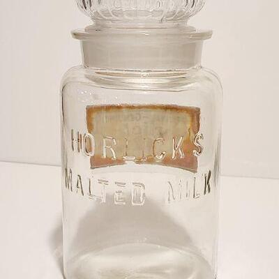 Lot 133: Horlicks 1920s Apothecary Malted Milk Glass