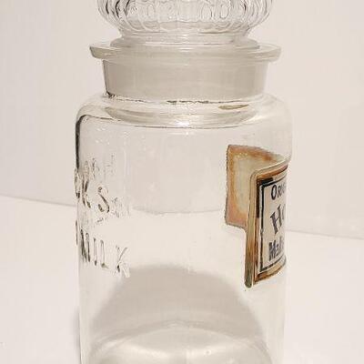 Lot 133: Horlicks 1920s Apothecary Malted Milk Glass